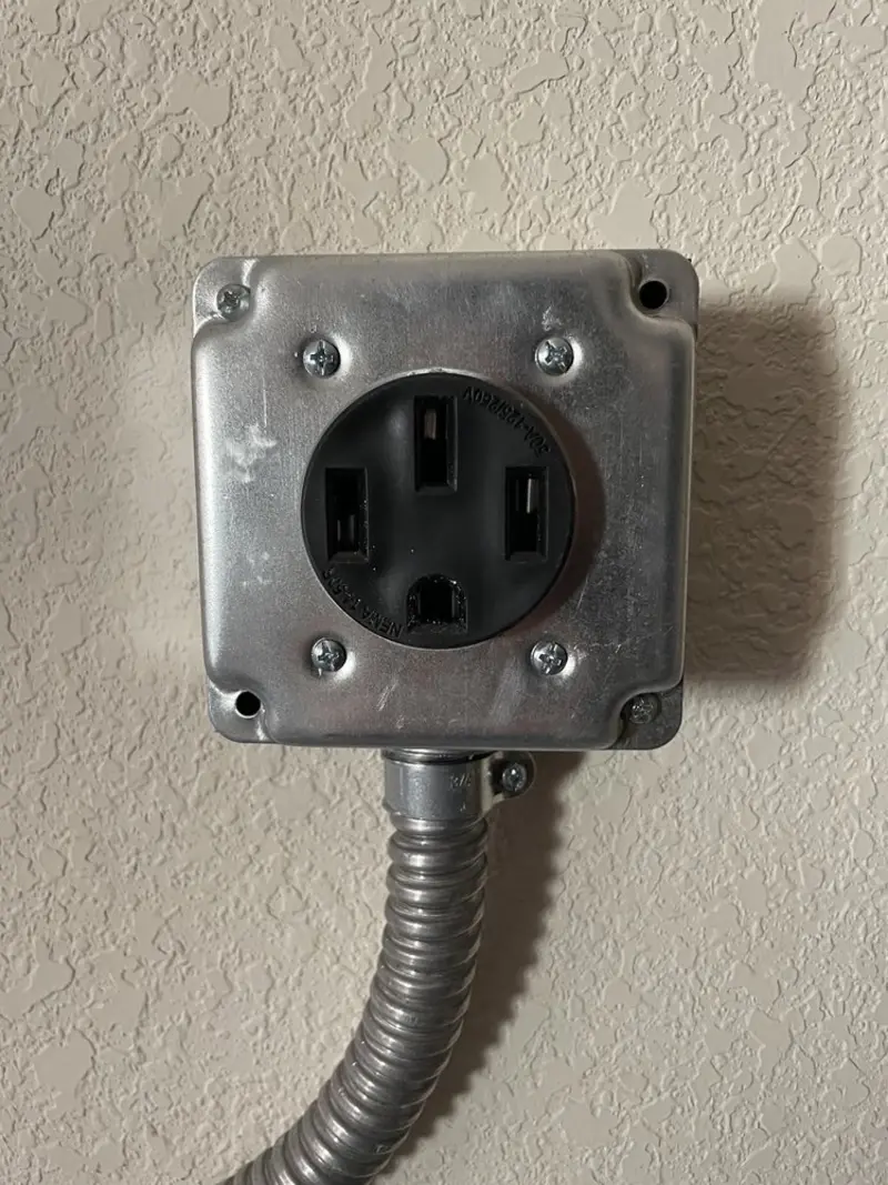 NEMA 14-50 outlet installed for Electrical Panel Upgrade in Kawkawlin
